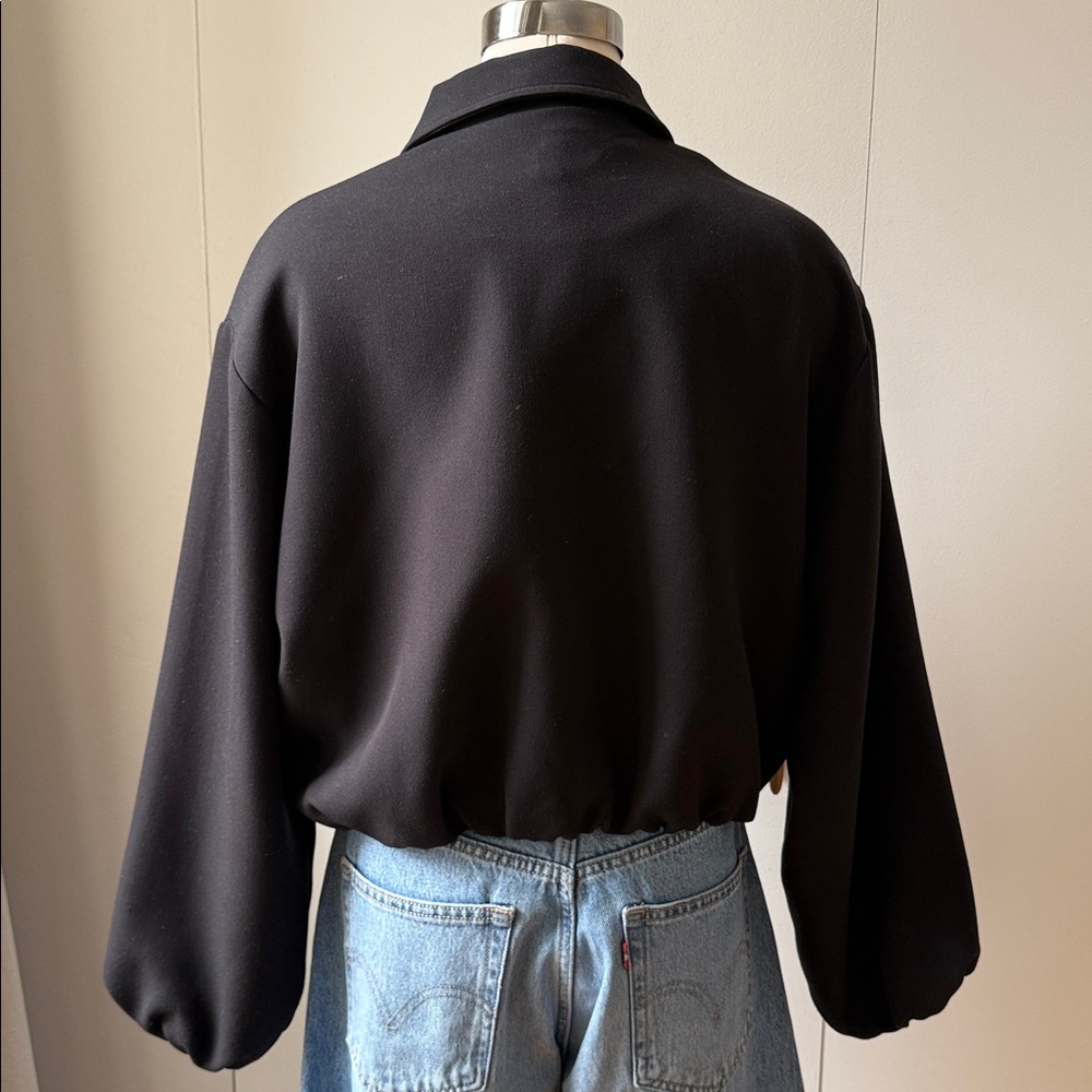 Zara Black Bomber Jacket for Women - Picture 3 of 6